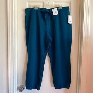 Xersion Fleece Joggers Women’s PETITE XXL High Rise Pockets Drawstring TEAL